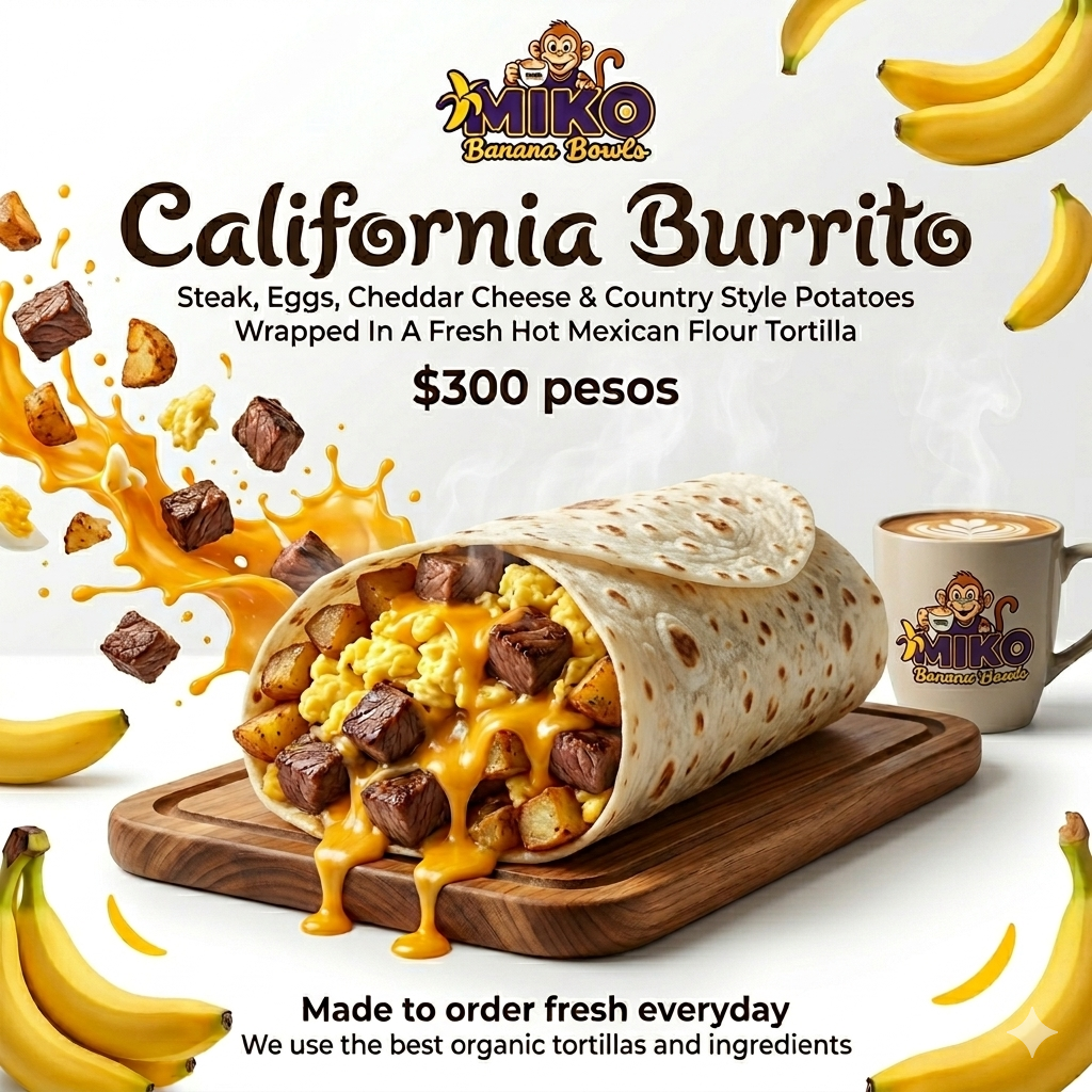 MIKO BURRITOS MENU