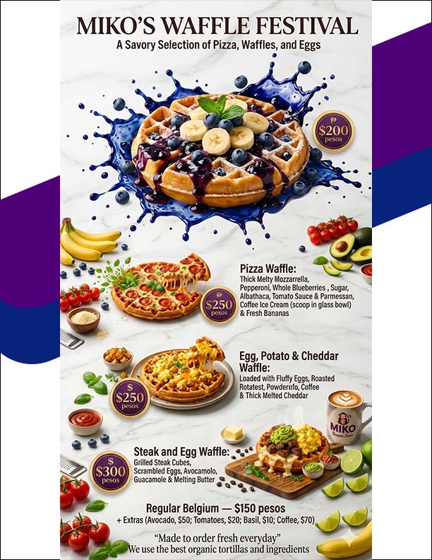 MIKO WAFFLE MENU